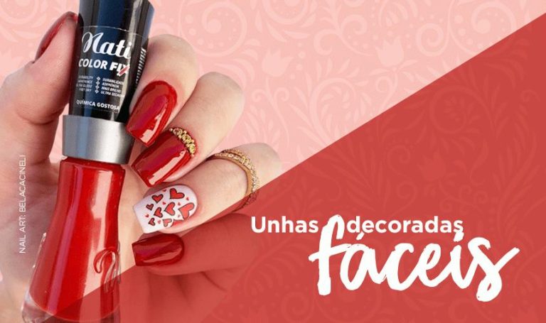 5 Unhas Decoradas Fáceis de Fazer Nati Cosmética