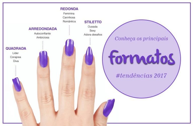 conheça os principais formatos de unhas de 76 fotos nati cosmética