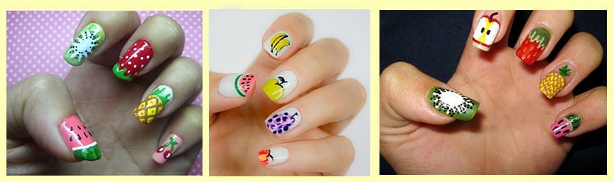 decoração de unhas artísticas frutas