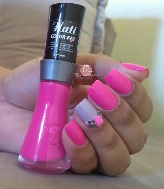 esmalte rosa pink filha única