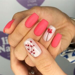 Unhas decoras com flores 