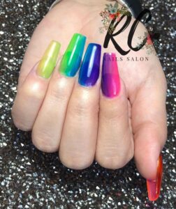 jelly nails arco iris