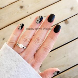 nails art animal print preto 