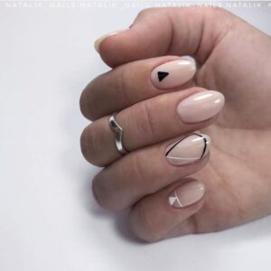 nails art minimal nails abstract delicada 1