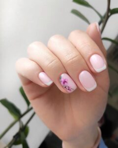nails art realistic flowers flores realistas com francesinha 1
