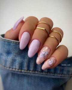 nails art twins nails lilas 