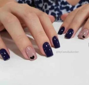 lindas unhas decoradas pretas com filha unica