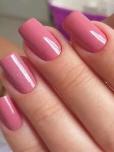 Alongamento de unhas acrigel rosa 