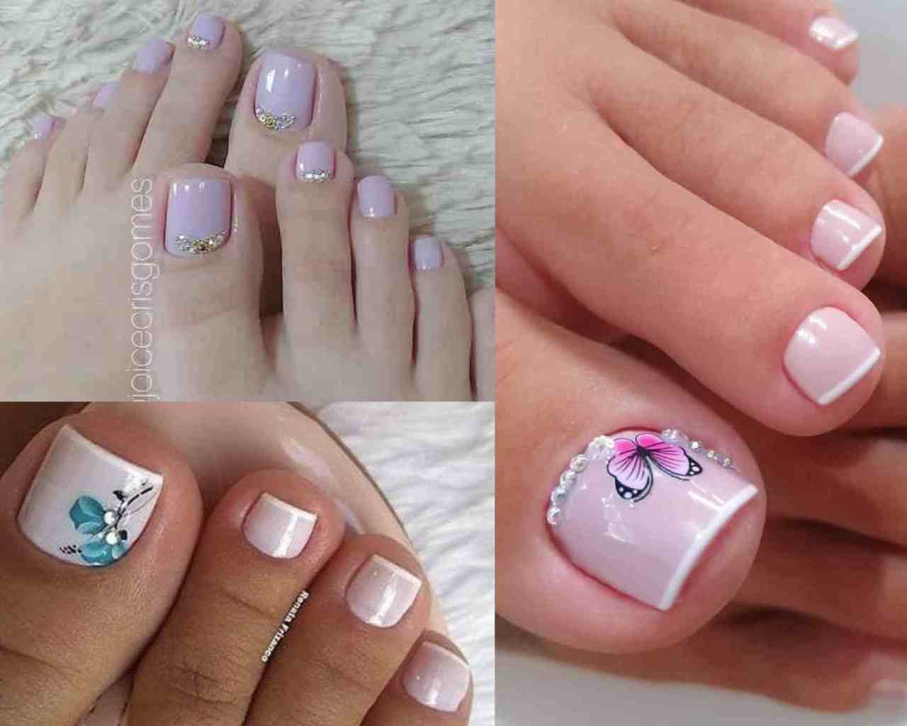 14 Ideias de Desenhos para decorar Unhas do Pé | Nati Cosmética