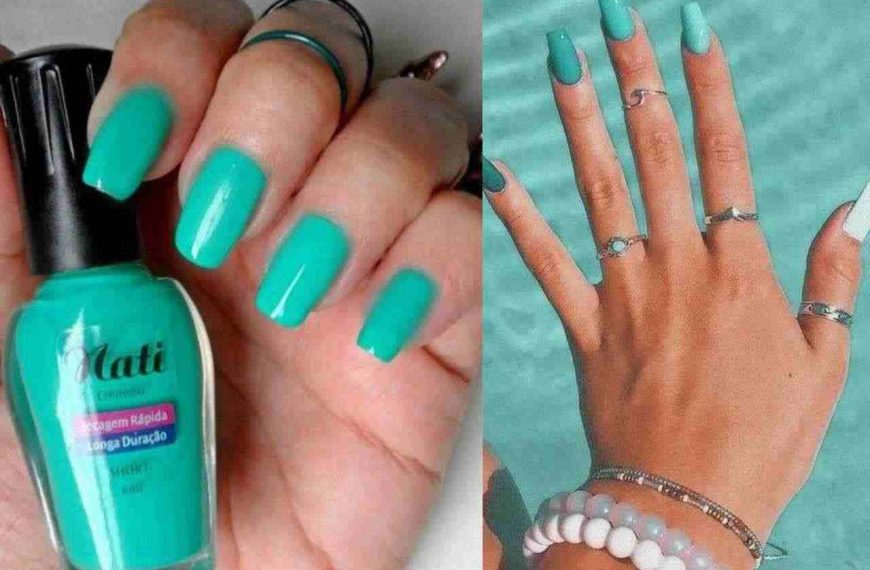 Encontre seu modelo preferido de Unhas Verde Água para usar