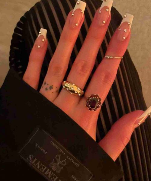 French nails with diamonds compressed